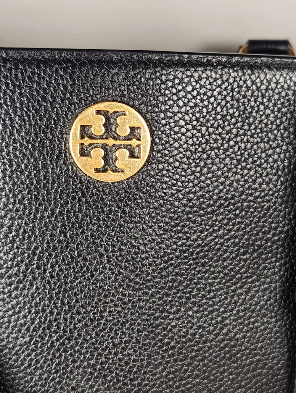 TORY BURCH Everly Handbag Black Leather Tote Multi Pocket Purse - Picture 3 of 11